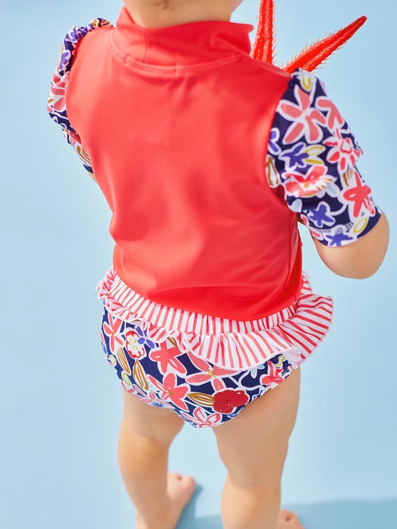 Top anti UV avec fleurs Archimède Rose