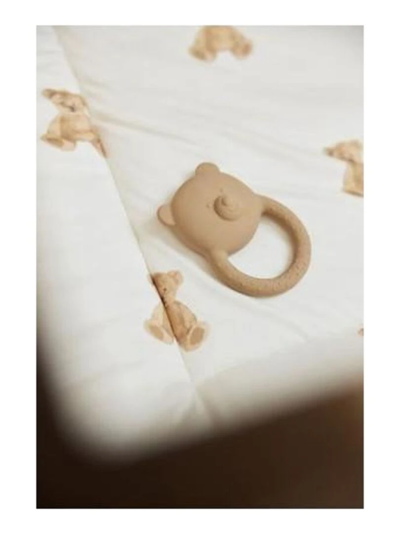 Anneau de dentition en caoutchouc Teddy Bear Biscuit   Jollein   Marron