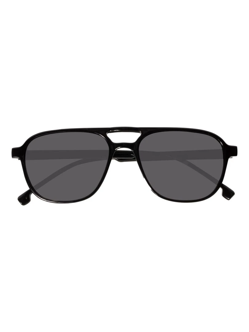 Lunettes de soleil recylées Mixte finition gomme Noir Noir