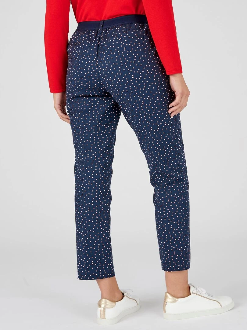 Pantalon 7/8ème satin de coton   Damart   Bleu marine