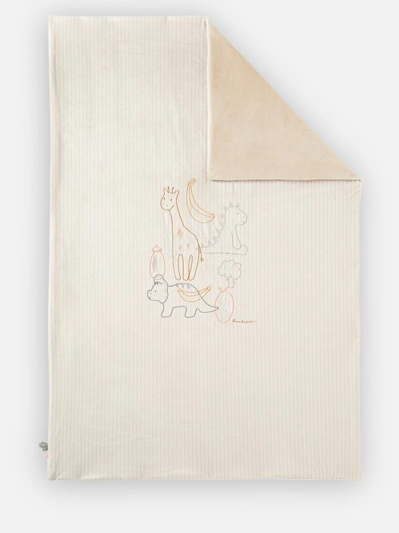 Couverture 100 x 140 cm TSO en Veloudoux Beige