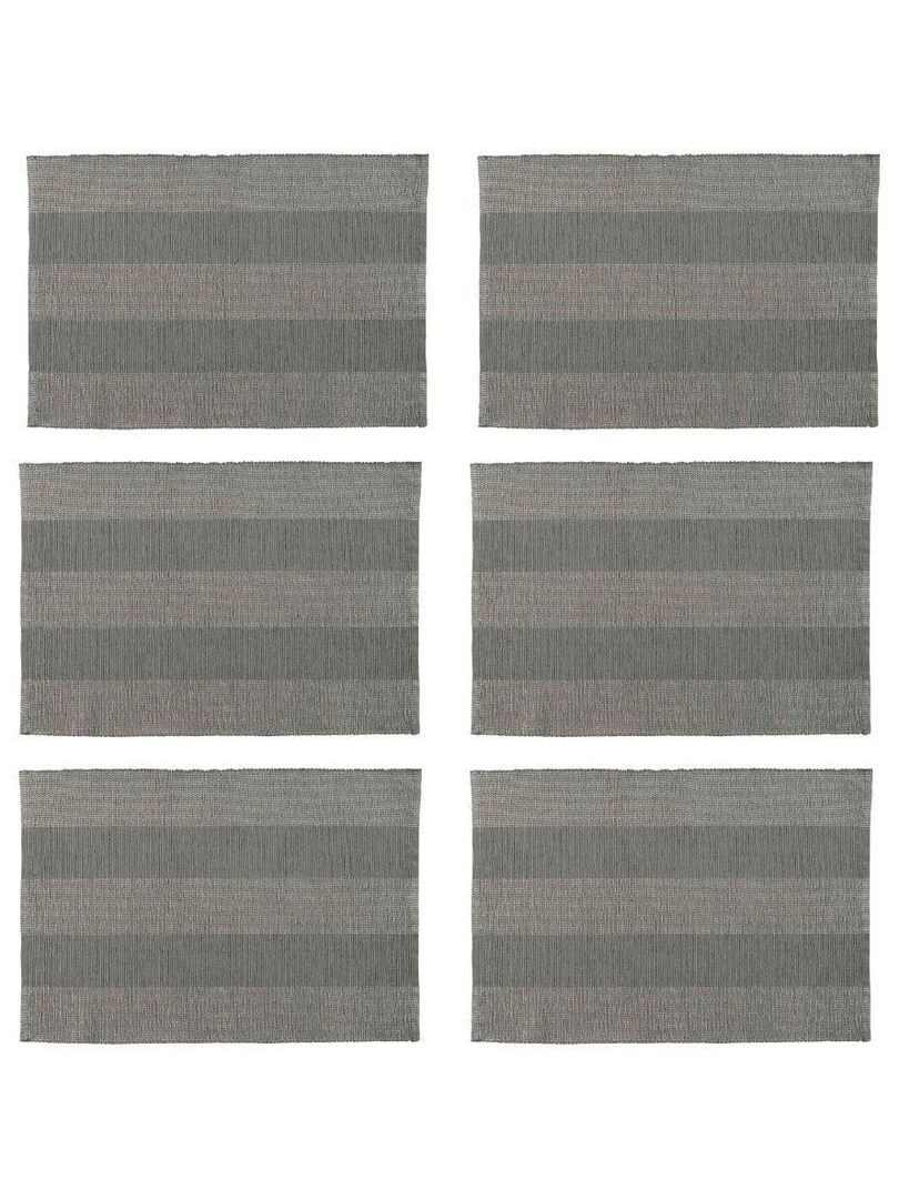 Lot de 6 sets de table Eldora gris Gris