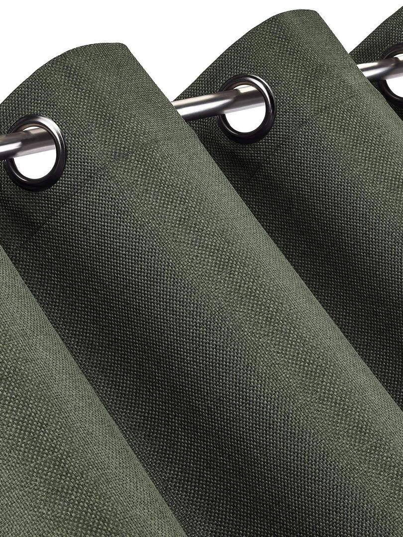 Rideau occultant en toile unie Vert olive