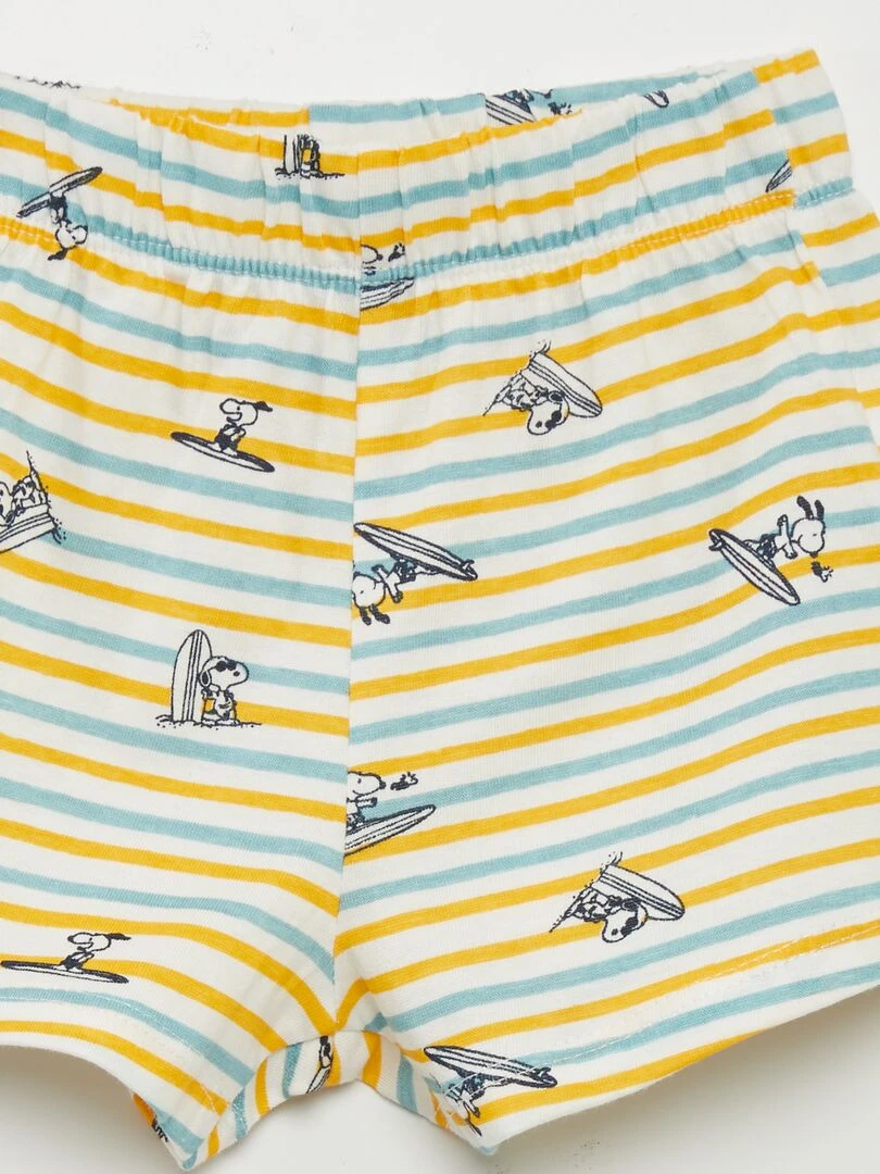 Set de pyjama 'Snoopy'   2 pièces   Blanc/jaune