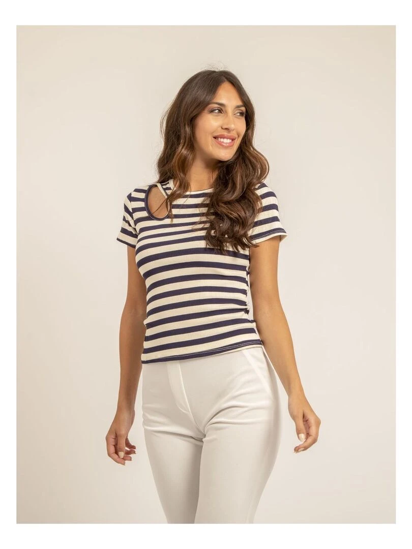 T shirt rayures FEDERINE Bleu marine