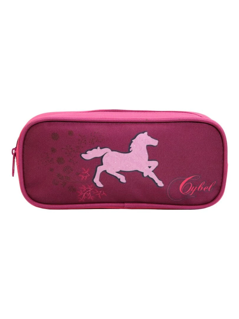 Trousse scolaire rectangulaire Cybel Cheval Licorne Violette Bagtrotter Violet