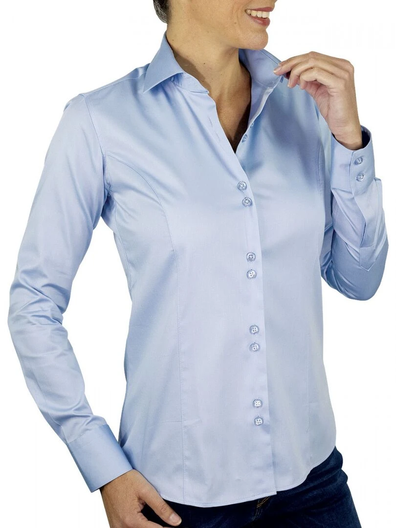 Chemise femme unie CARMEN Bleu