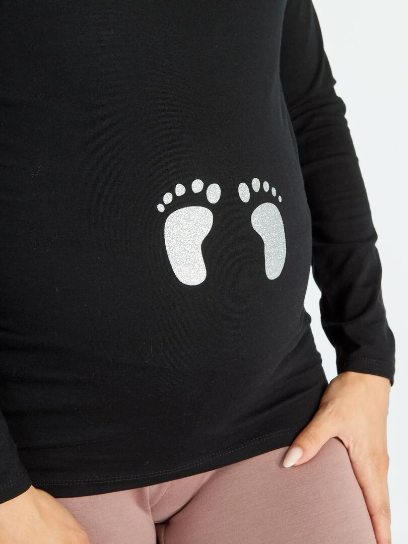T shirt grossesse   noir