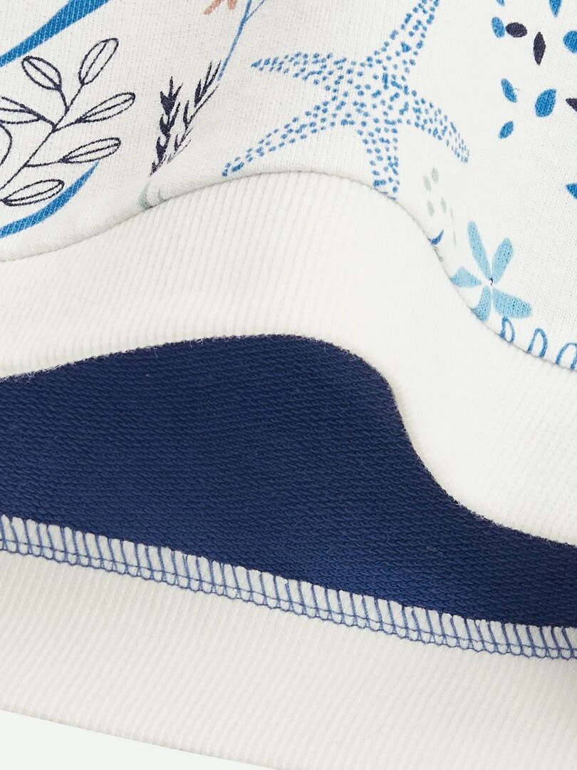 Sweat shirt bébé Océan d'amour   Bleu