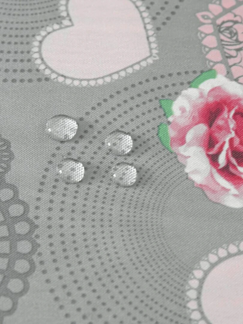 Nappe enduite esprit floral   Gris clair