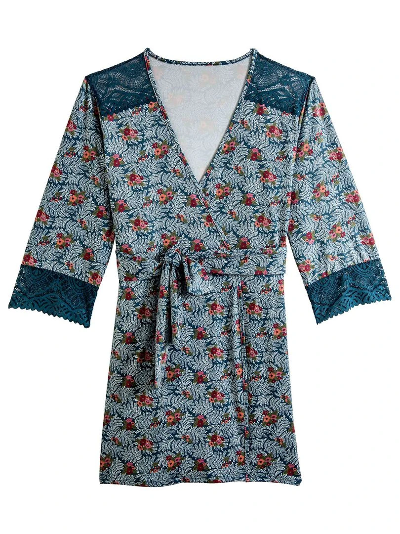 Kimono PAPRIKA Pomm'Poire Bleu Rouge Bleu