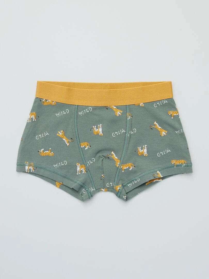 Lot de 3 boxers Vert/Jaune/Gris