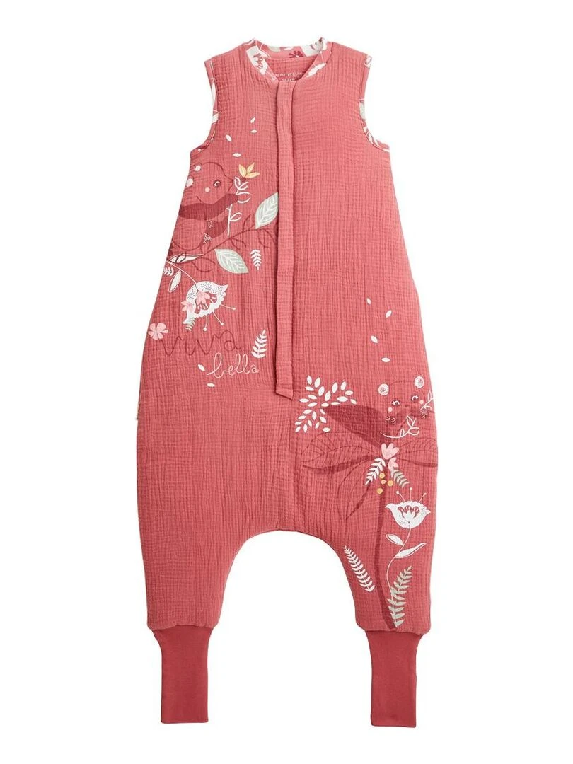 Turbulette TOG 2 en gaze de coton avec pieds retroussables Alba Rose