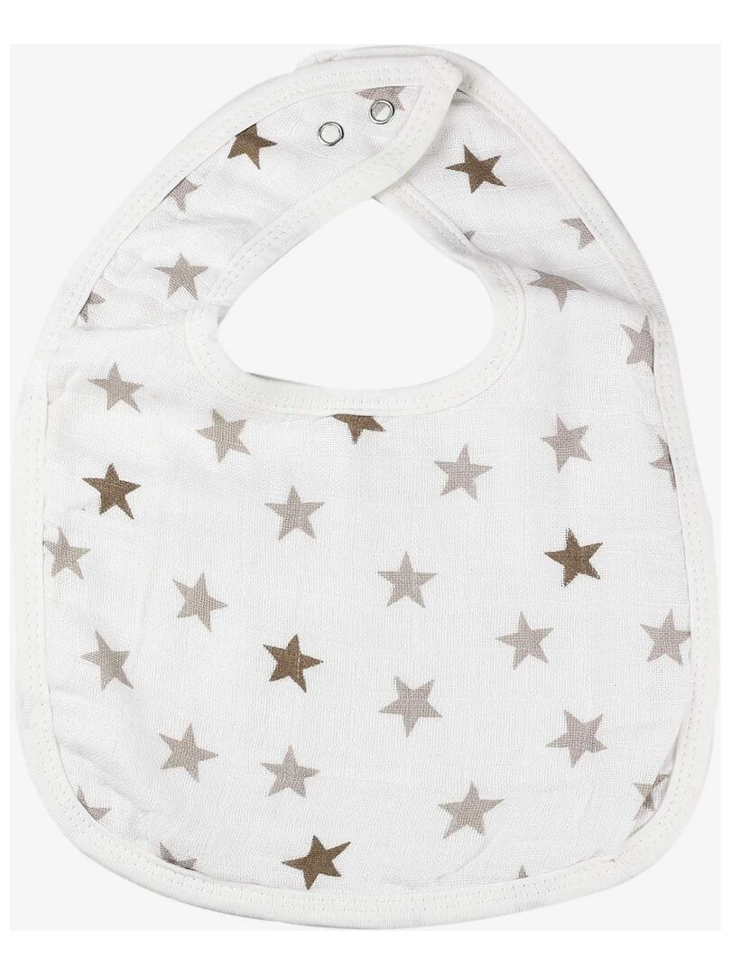 Lot de 3 bavoirs bébé Kinousses   Blanc