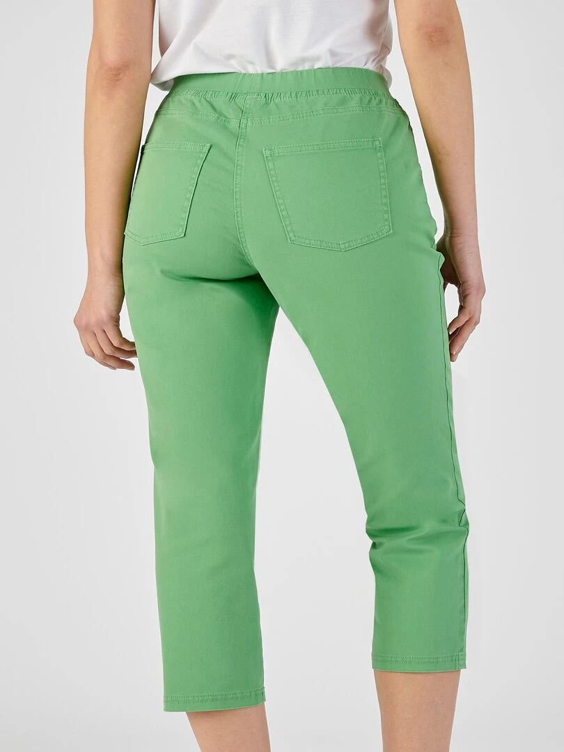 Pantacourt gabardine extensible   Damart   Vert
