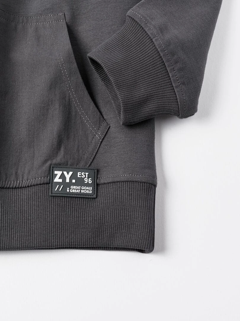 Sweat en Coton pour Garçon 'Species'   GREAT GOALS GREAT WORLD   Gris foncé