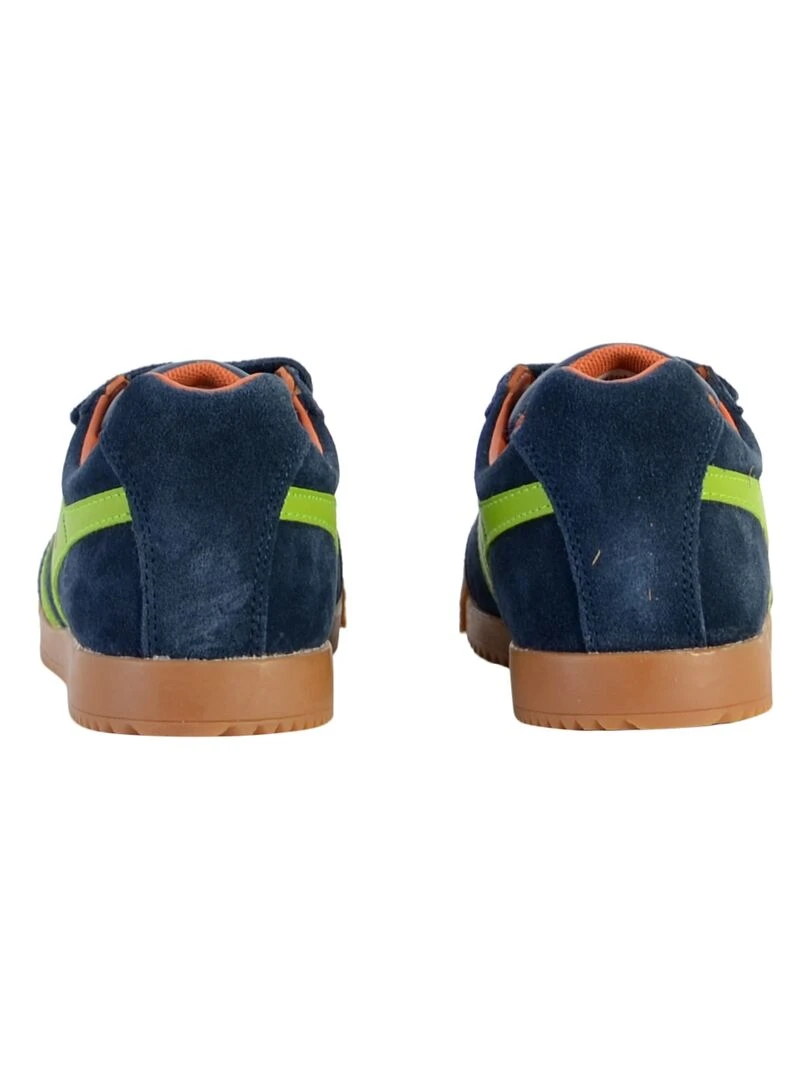 Basket Cuir Enfant Gola Barrier Strap   Bleu marine