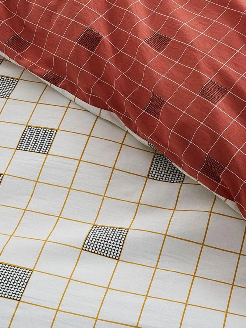 Housse de couette et taie d'oreiller Today 100% Coton 57 fils 4.14   Multicolore