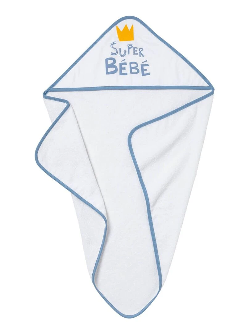 Cape de bain 70x70 cm Super Bébé Bleu