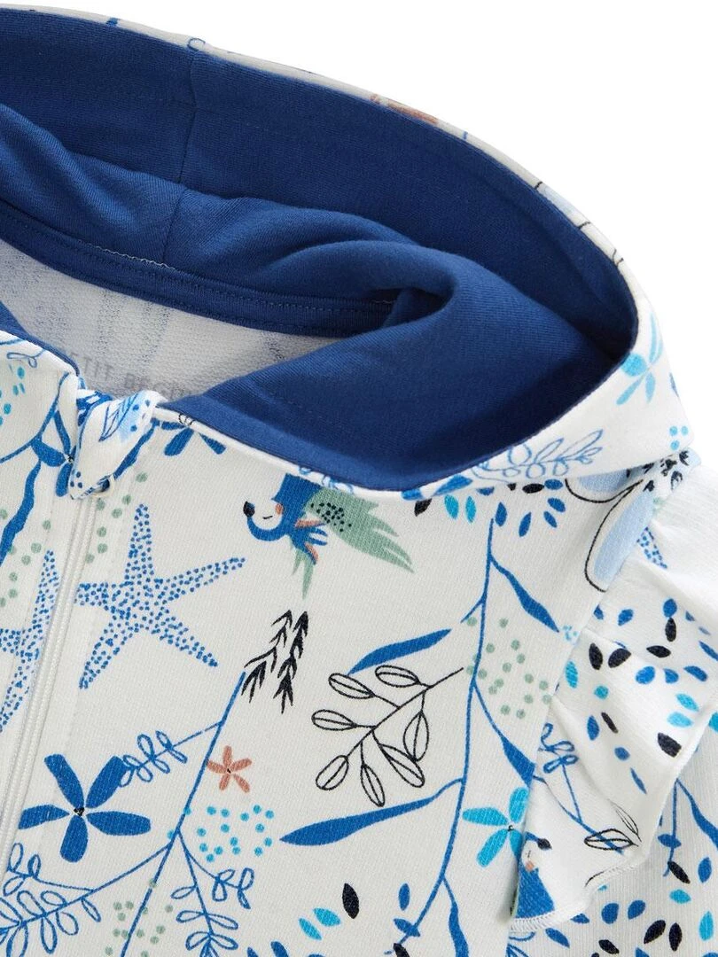 Sweat shirt à capuche bébé Océan d'amour   Bleu