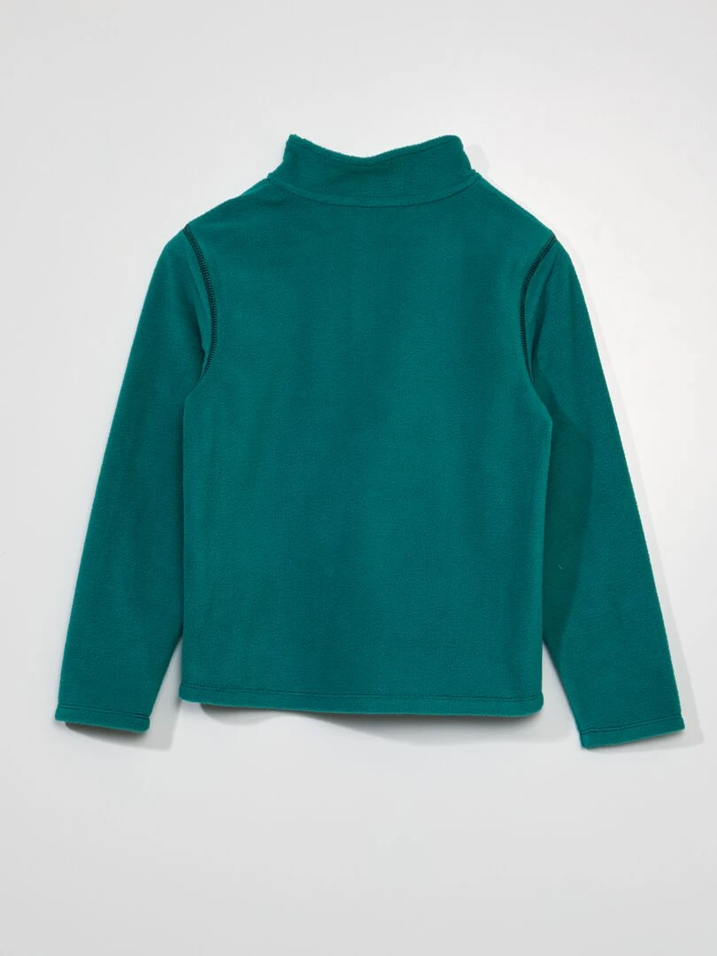 Sweat zippé en polaire Vert