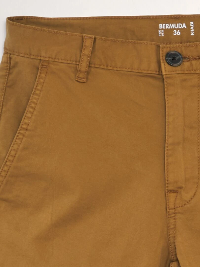 Bermuda chino uni   Marron