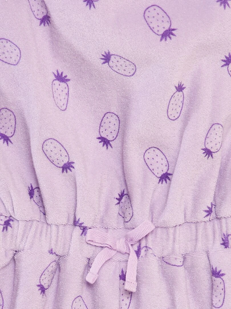 Combishort en éponge imprimée   Violet