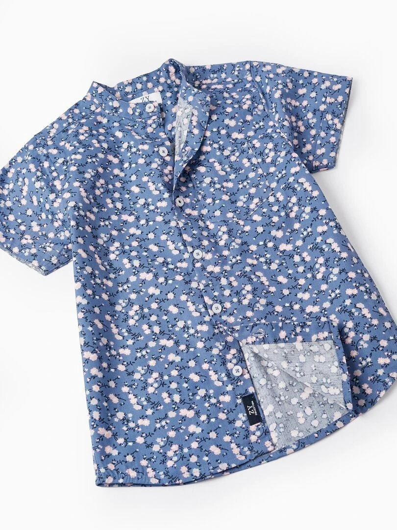 Chemise à manches courtes + Short midi pour garçon  LETS PARTY   Bleu