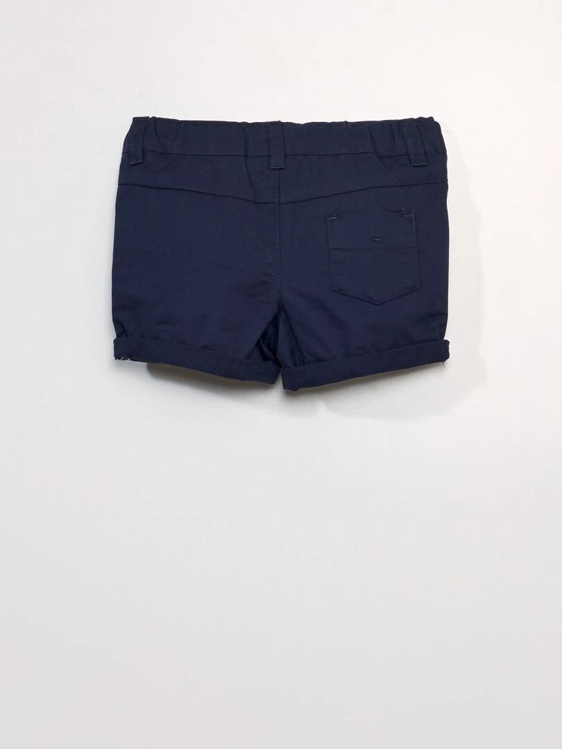 Ensemble 2 pièces   Tee shirt esprit polo + short en twill   BLEU