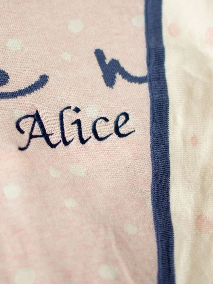 Couverture plaid enfant Chaton Rose