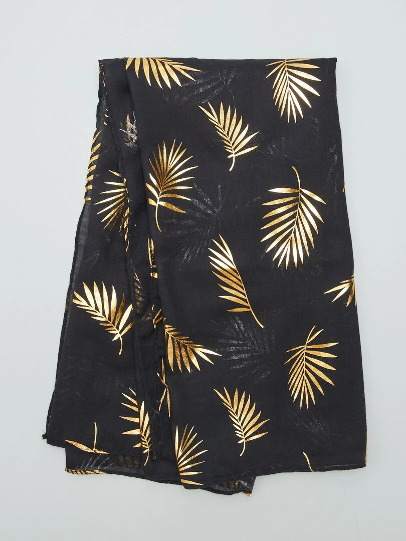 Foulard à motifs métallisés Noir