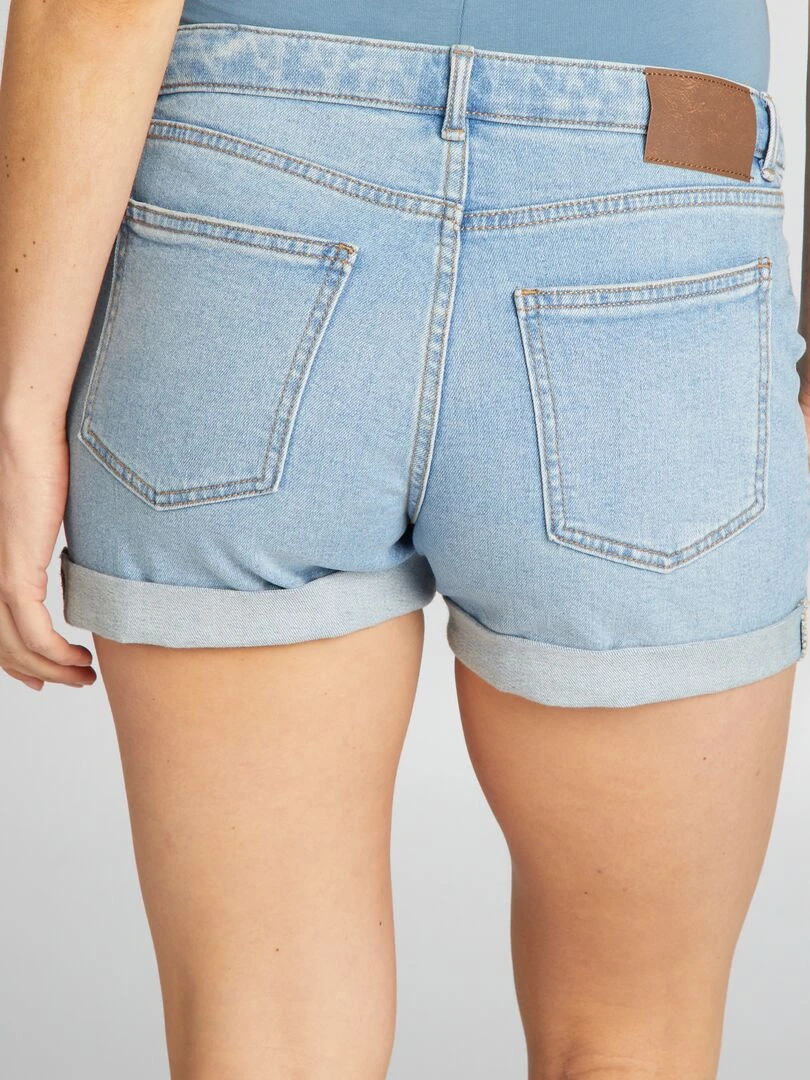 Short de maternité en jean   Bleu clair