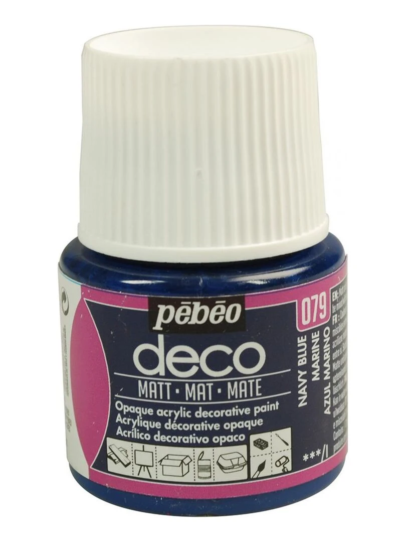 Peinture acrylique opaque mate Bleu marine 45 ml N/A