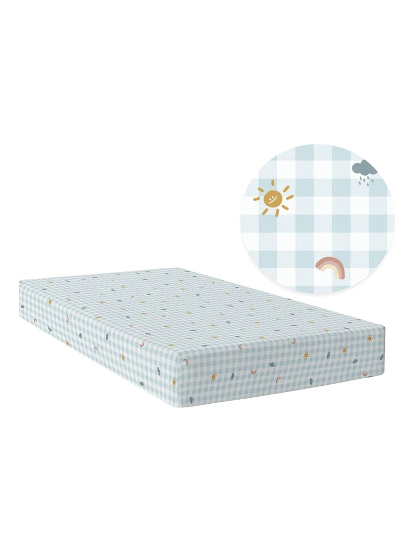 Drap housse Weather "Happyfriday" Blanc