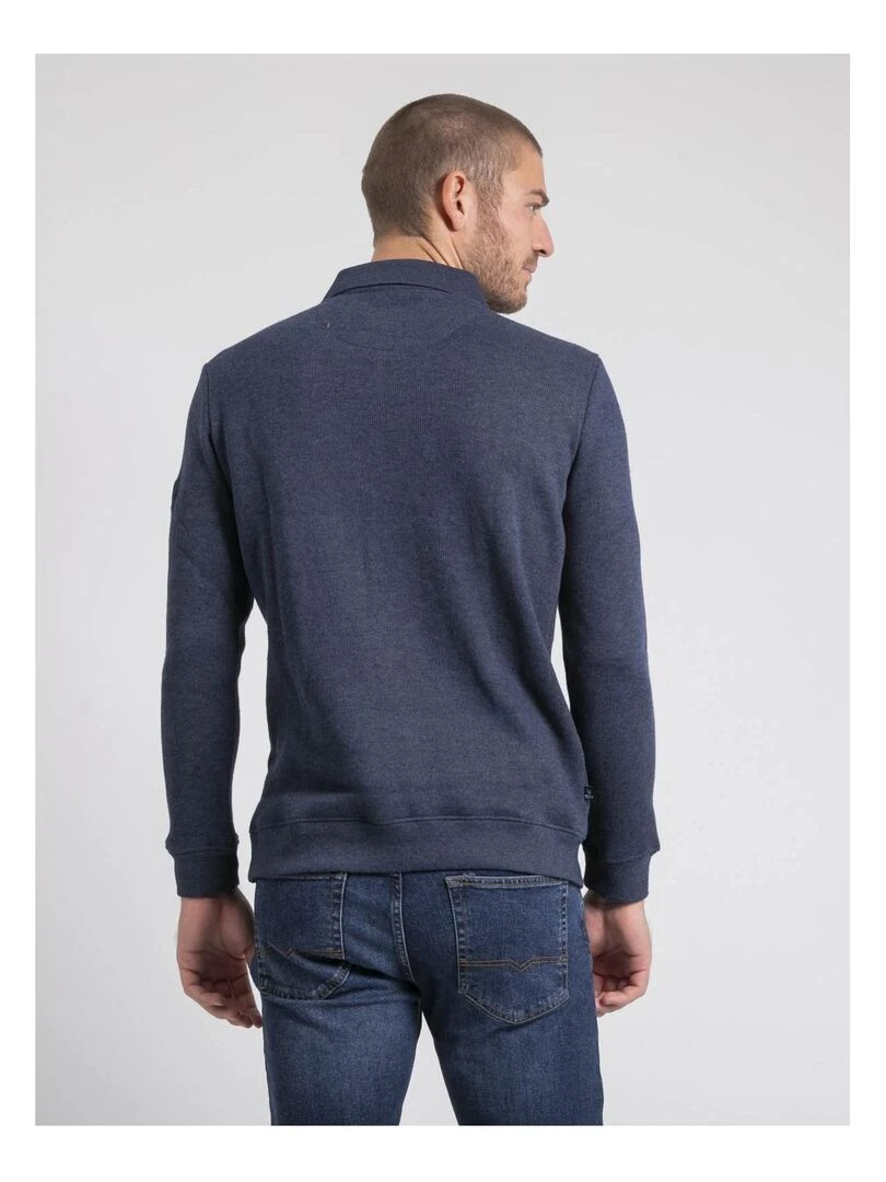 Sweat col polo WIREX Bleu marine
