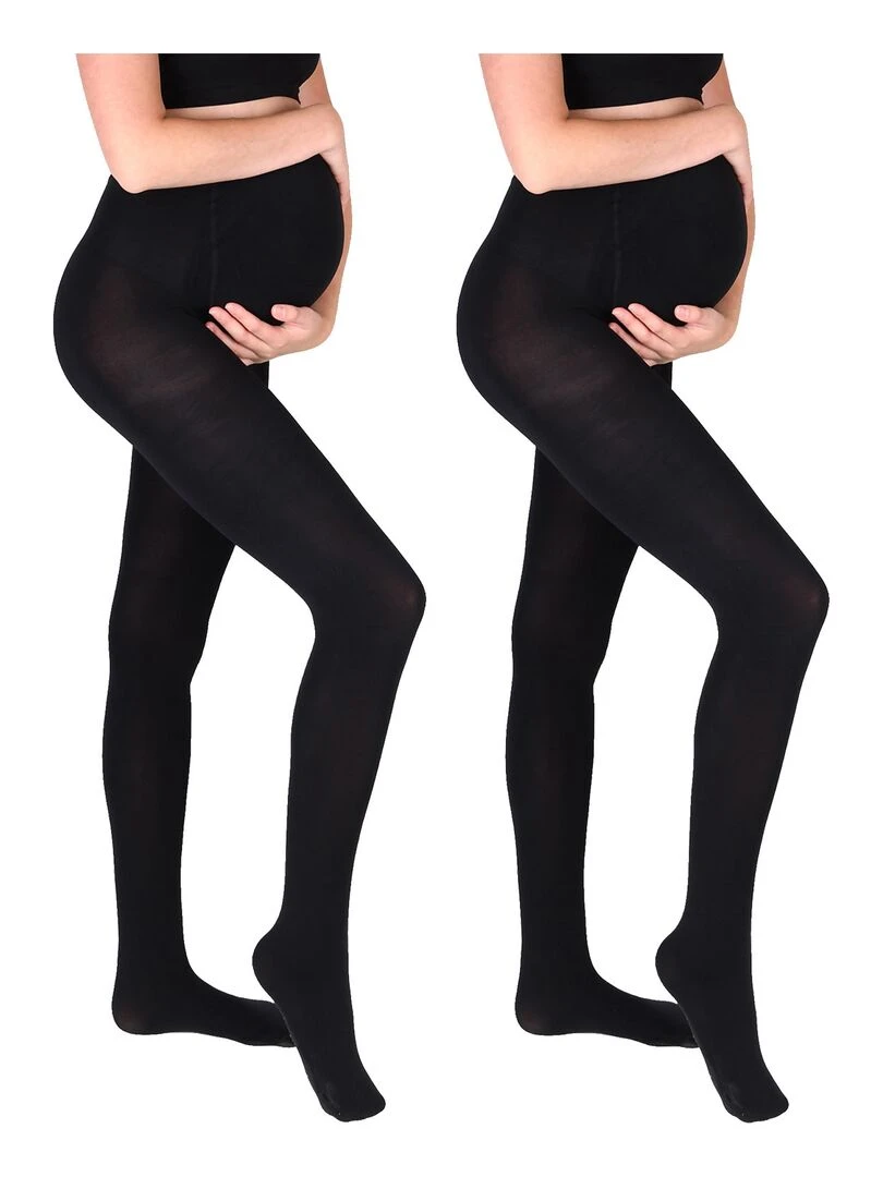 Duo Pack Collants de grossesse opaque 100den (Mamsy) Noir