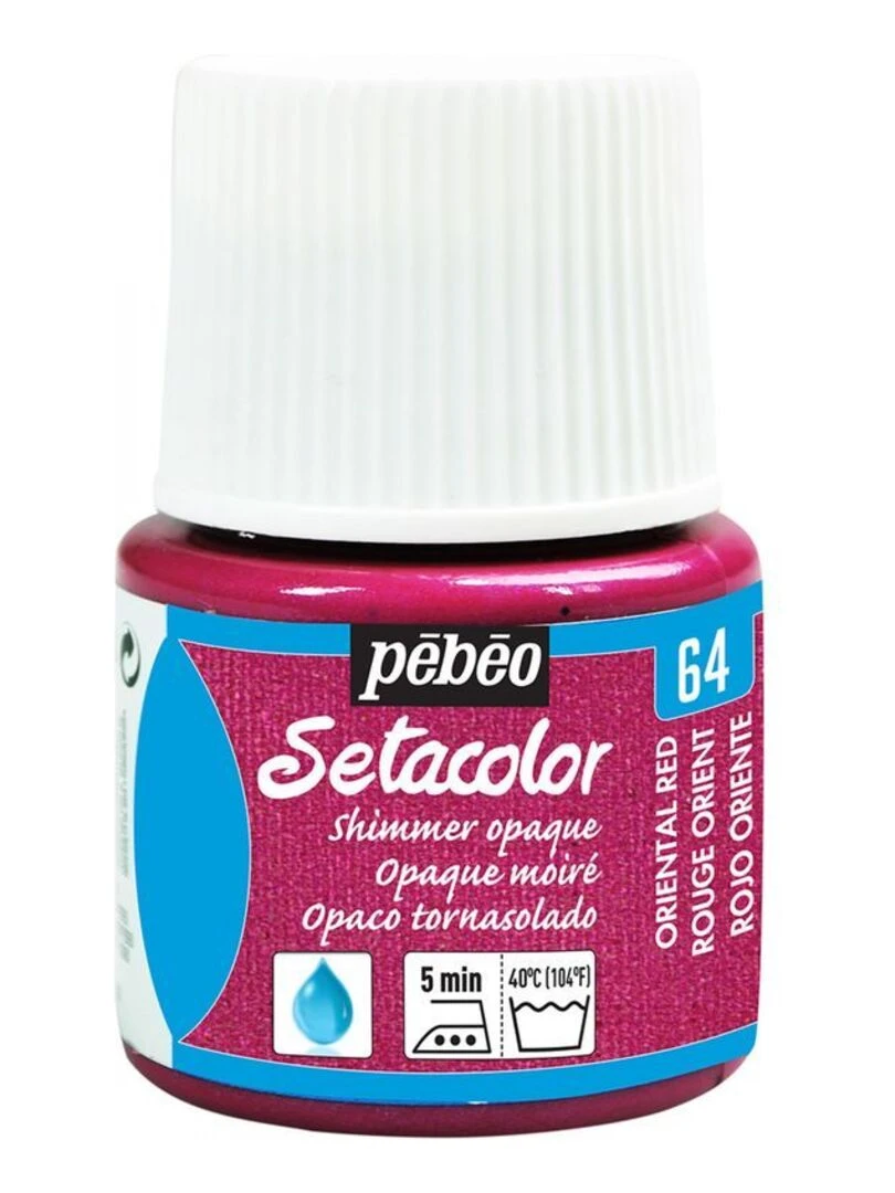 Peinture textile Setacolor opaque effet métallique Rouge orient 45 ml N/A