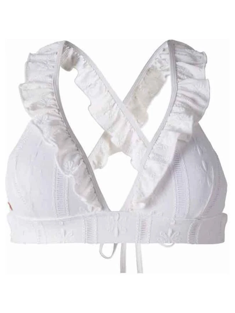 Haut de maillot de bain triangle CASSIS Brigitte Bardot Bain Blanc