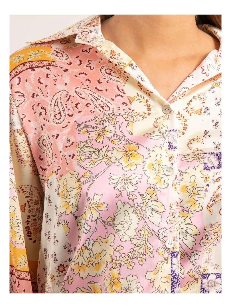 Chemise motifs OPORTO Rose