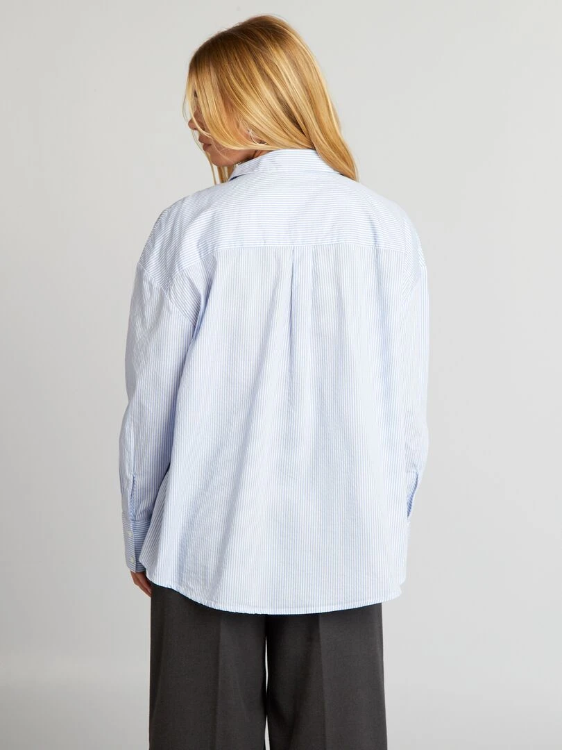 Chemisier   Blanc/bleu