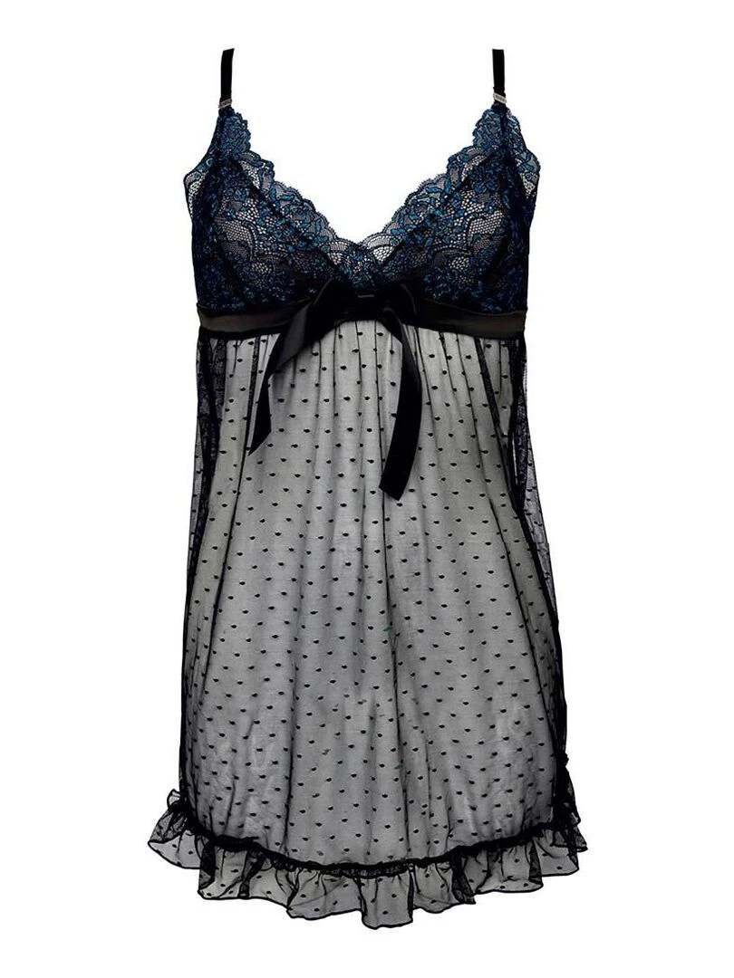 Nuisette COQUETTERIE Brigitte Bardot Lingerie Noir