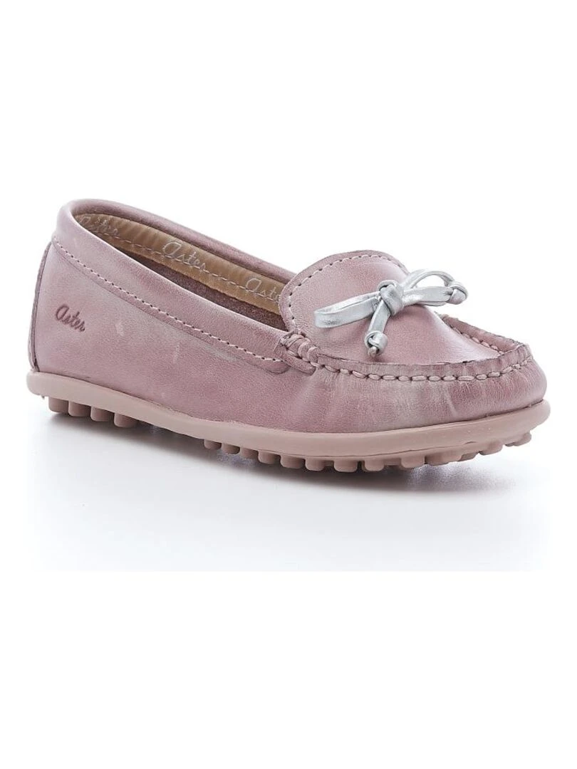 Bateau Cuir Mokine Rose