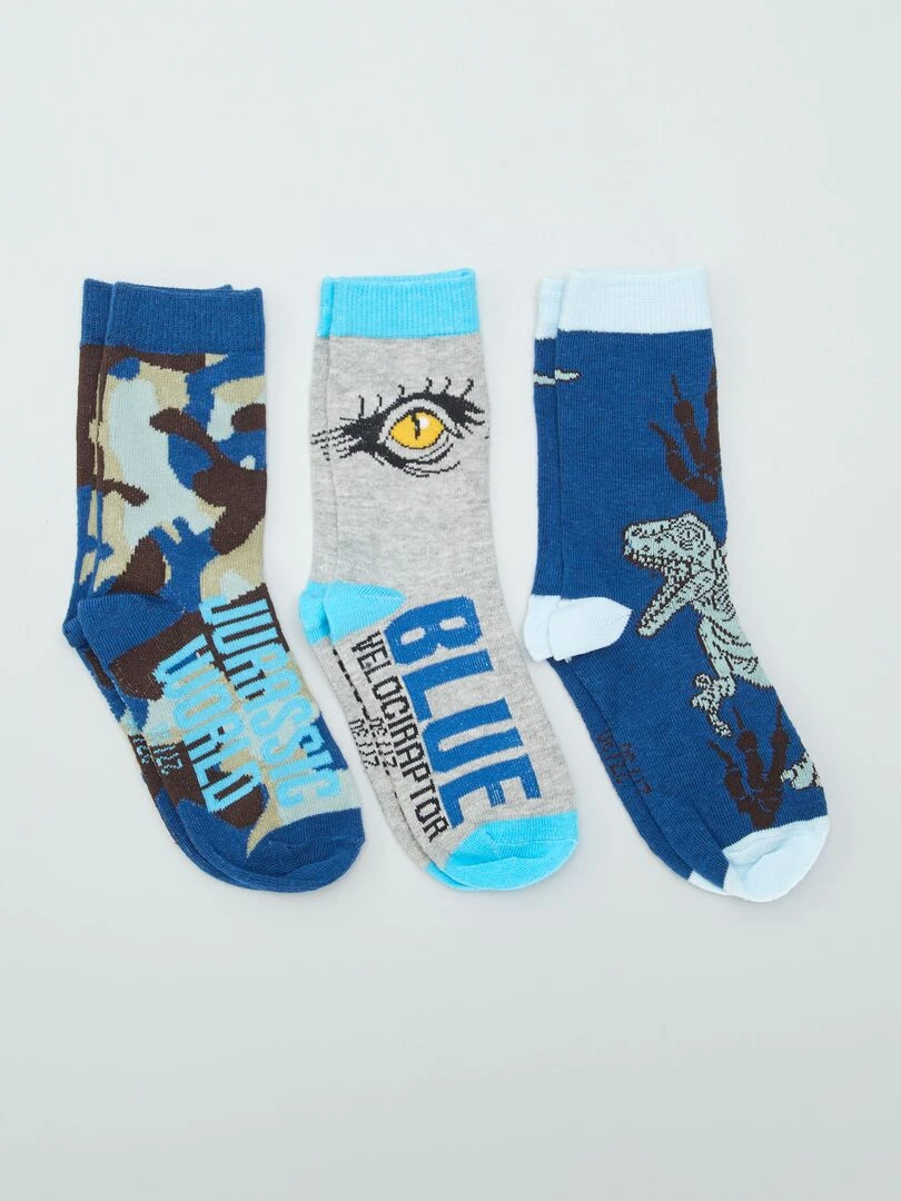 Lot de chaussettes 'Jurassic World' Bleu