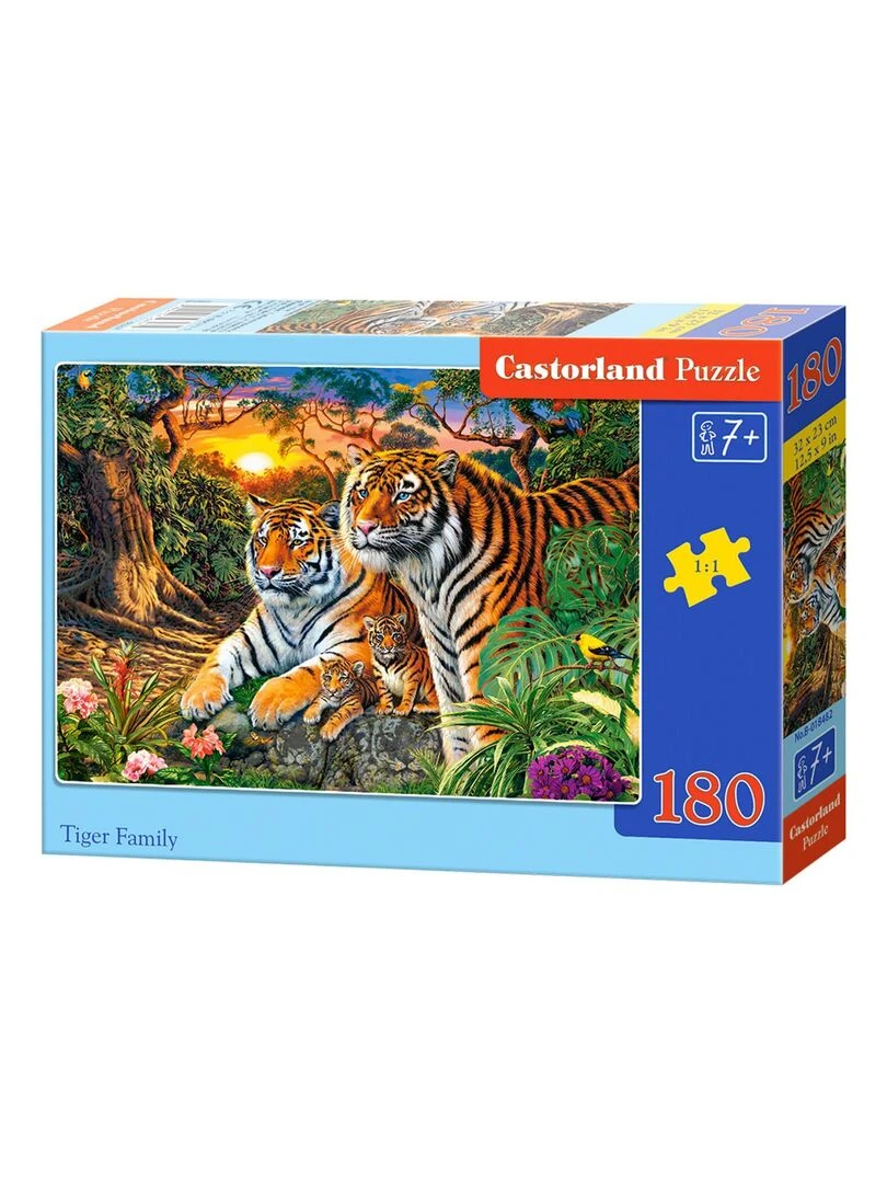 Puzzle 180 pièces : Famille de Tigres N/A