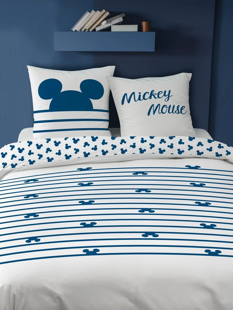Parure de lit imprimée 100% coton  DISNEY HOME MICKEY SAIL   Bleu