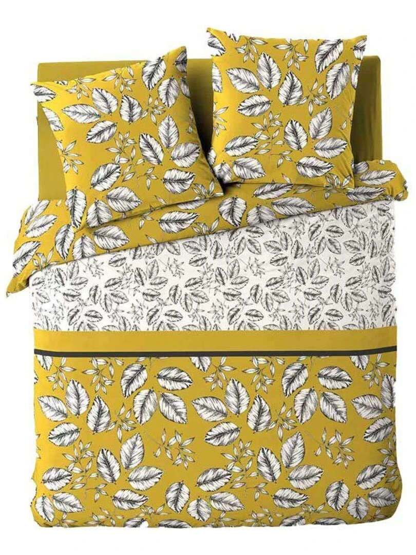 Housse de couette + 2 taies d'oreiller Marjolaine   Jaune