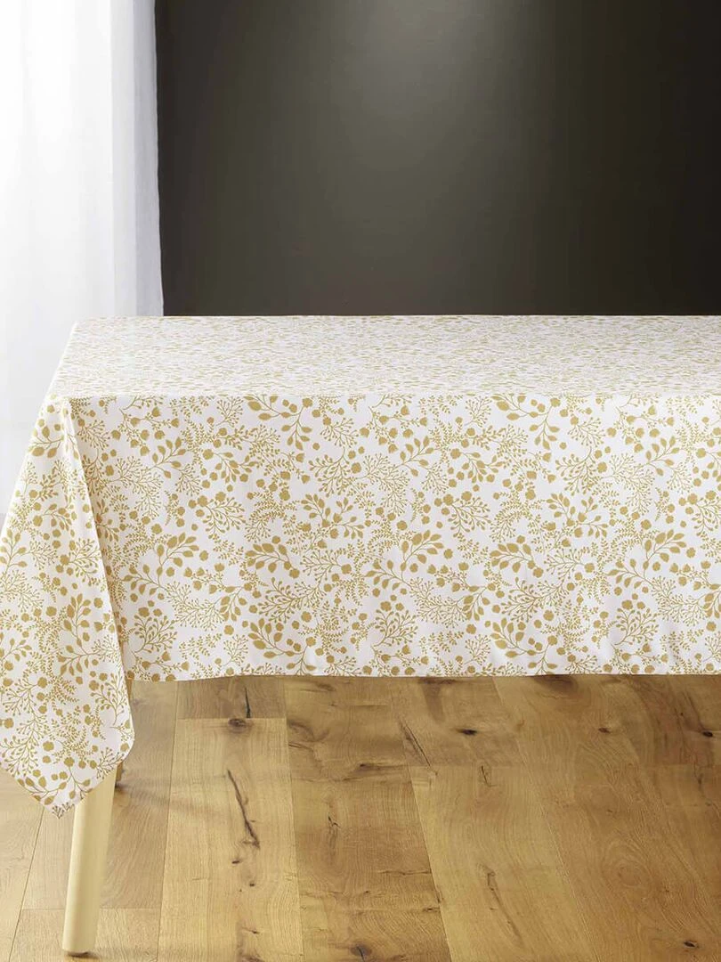 Nappe rectangulaire 140x240 cm Mirabelle jaune microfibre Jaune