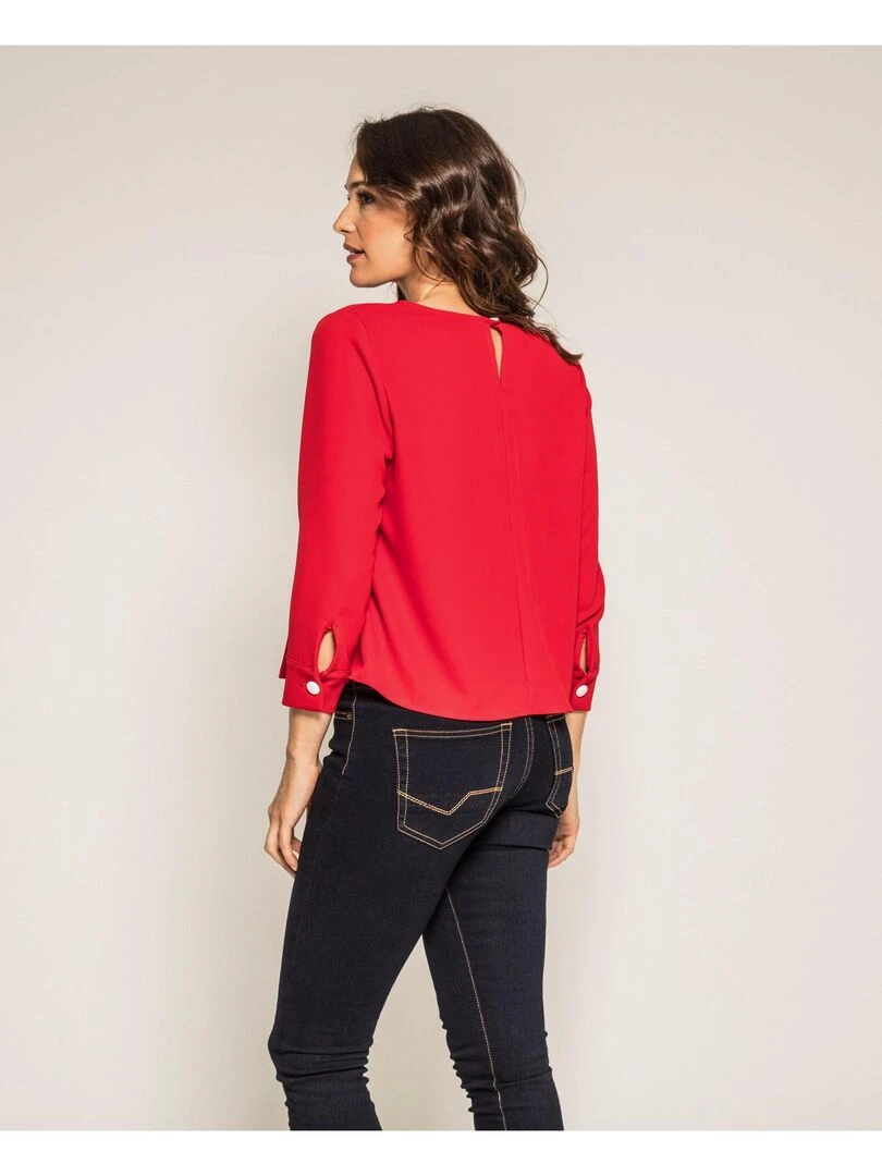 Blouse manches 3/4 ORKIE   Rouge