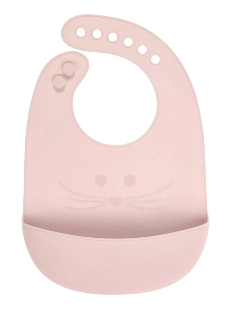 Bavoir en silicone Rose Multicolore