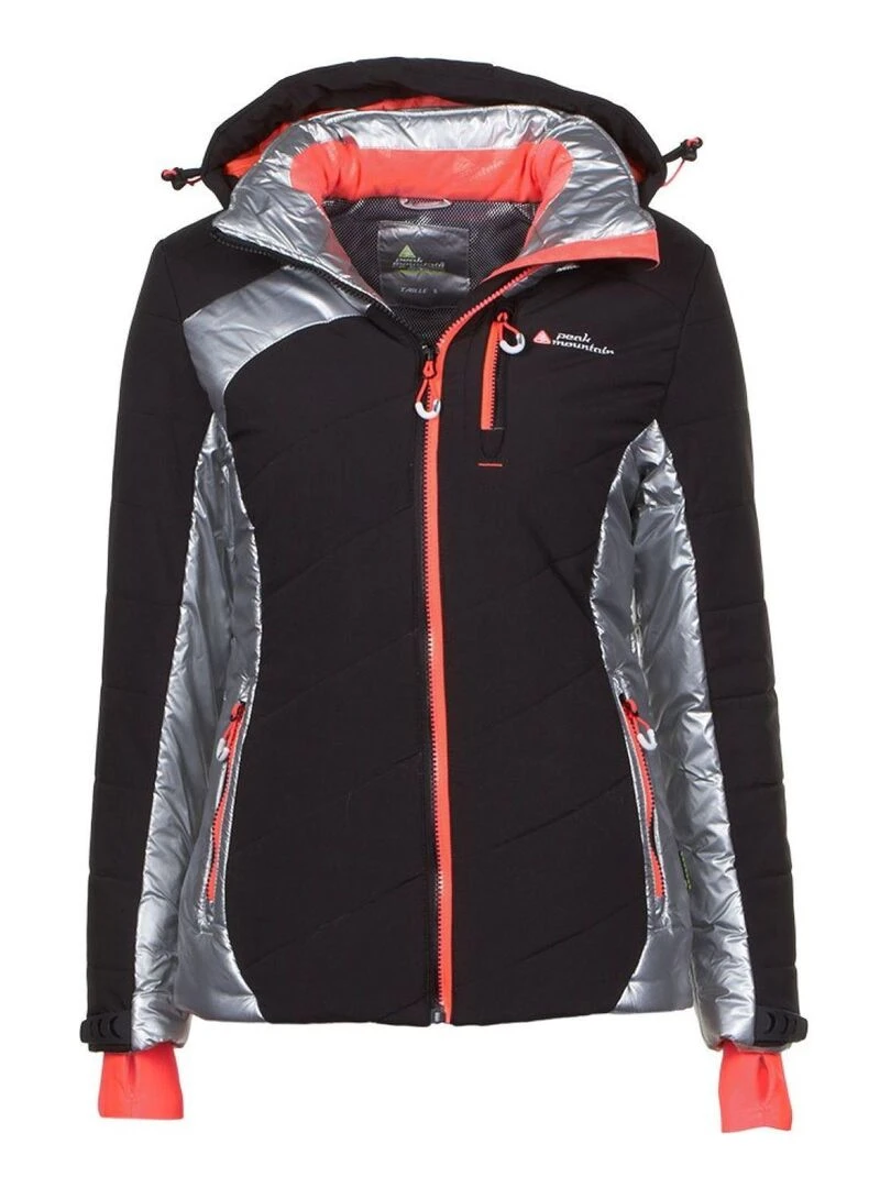 Doudoune de ski femme ACILVER PEAK MOUNTAIN Noir Argenté